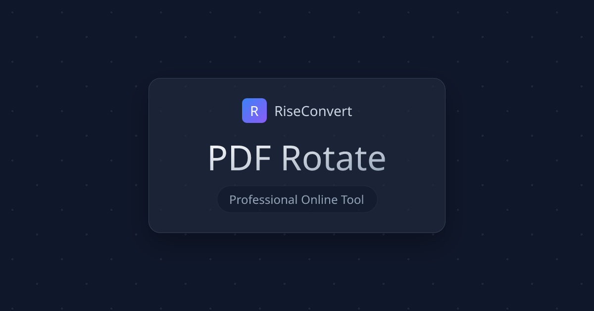 Rotate PDF Online - Rotate Pages Permanently Free | RiseConvert